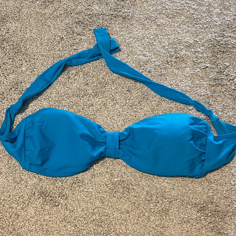 Aerie Blue Strapless Bikini Top